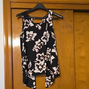 Express Black Floral High-Low Camisole